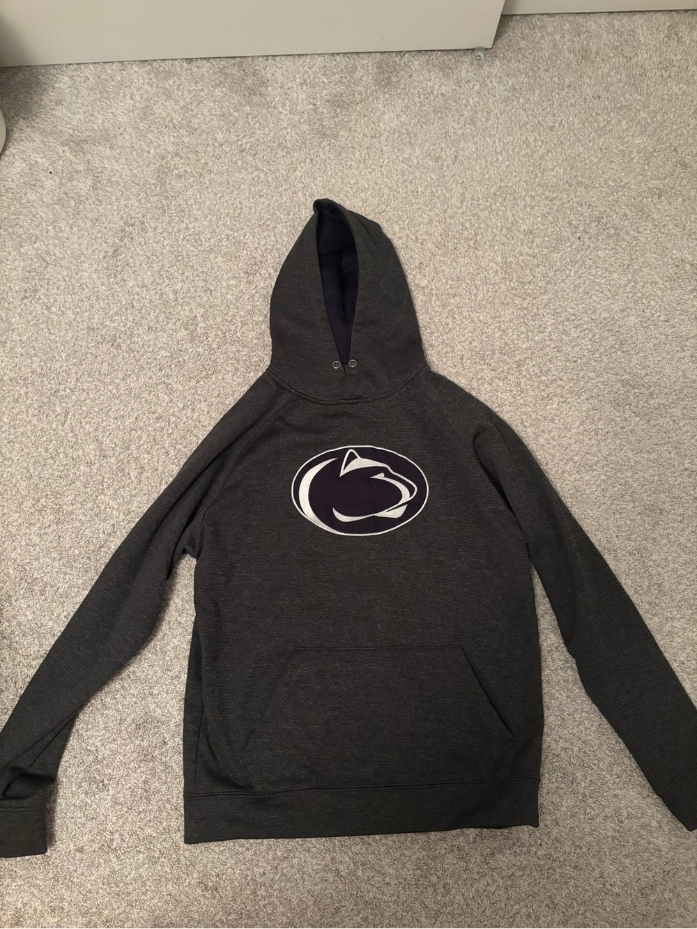 Colosseum Dark Gray Crewneck Hoodie with White Logo